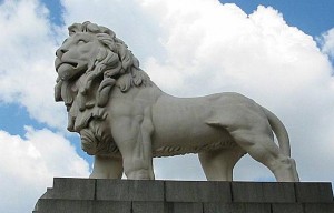 coade stone lion