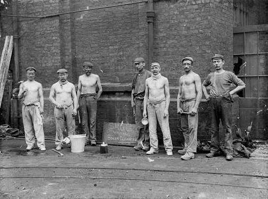 Boiler cleaners at the South Metropolitan Gas Works, South Lambeth