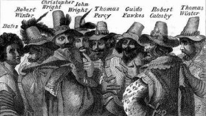 Guy Fawkes and fellow conspirators of the Gunpowder Plot of 1604