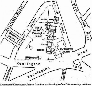 Site of Kennington Palace, london