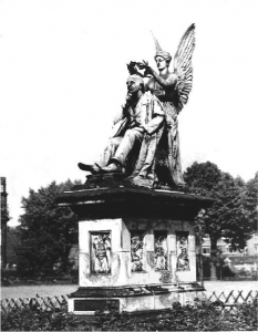 The Henry Fawcett Memorial situated in Vauxhall Park, by George Tinworth, 1893
