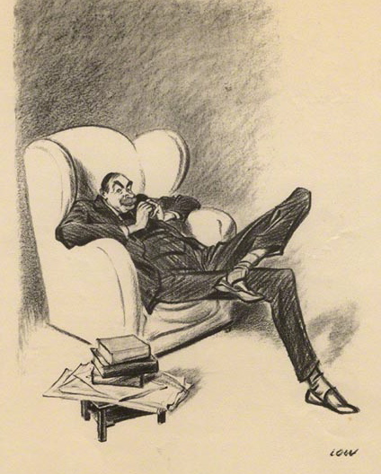 Caricature of John Maynard Keynes, by David Low, 1934