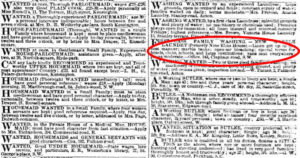 small ads from victorian newspaper